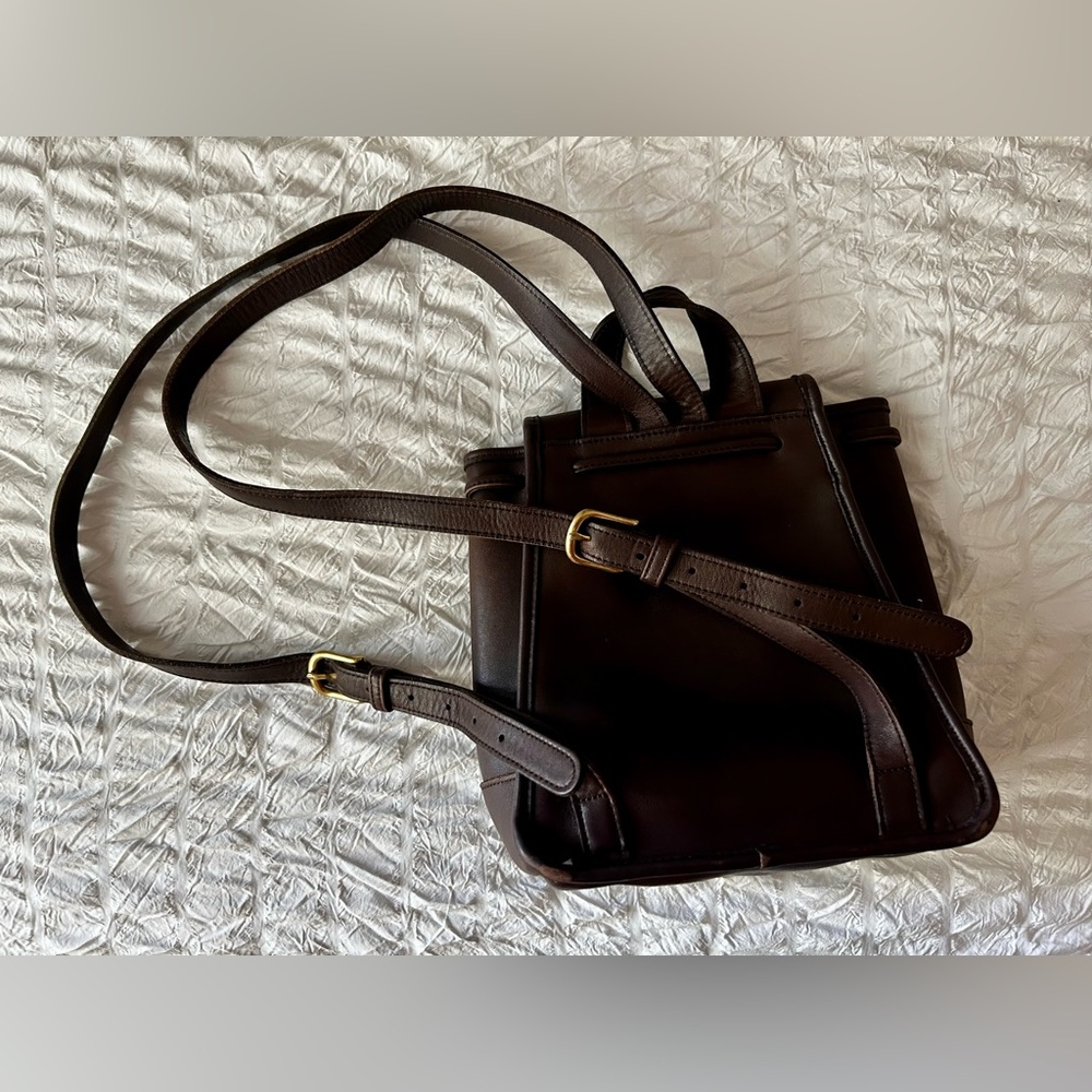 Coach Authentic 100% Leather Drawstring Backpack … - image 4